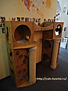 Комплекс для кошек "Котодом" (шесть домиков,балкон и две когтеточки)-от 12000 руб 